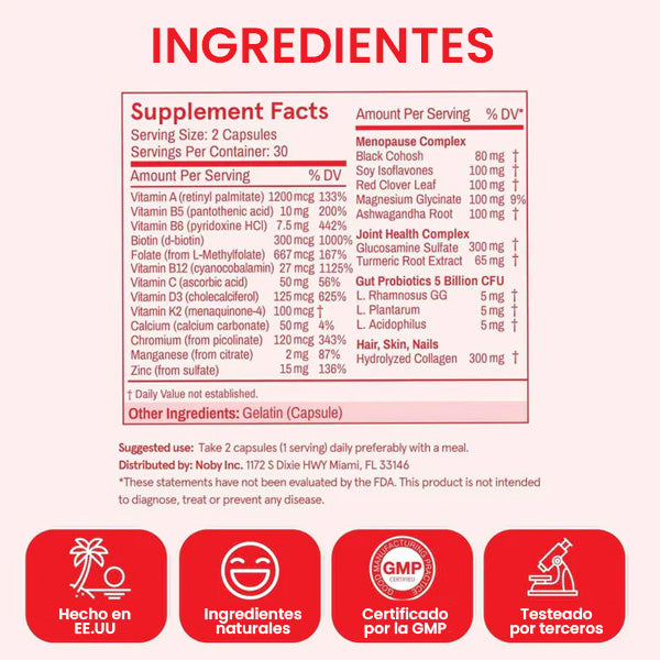 VITAMINAS PARA LA MENOPAUSIA - ENVÍO GRATIS 👩💊